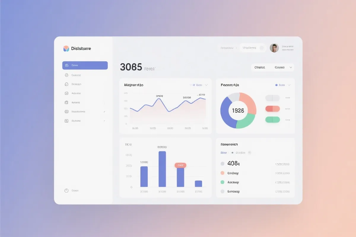 数据可视化面板示意